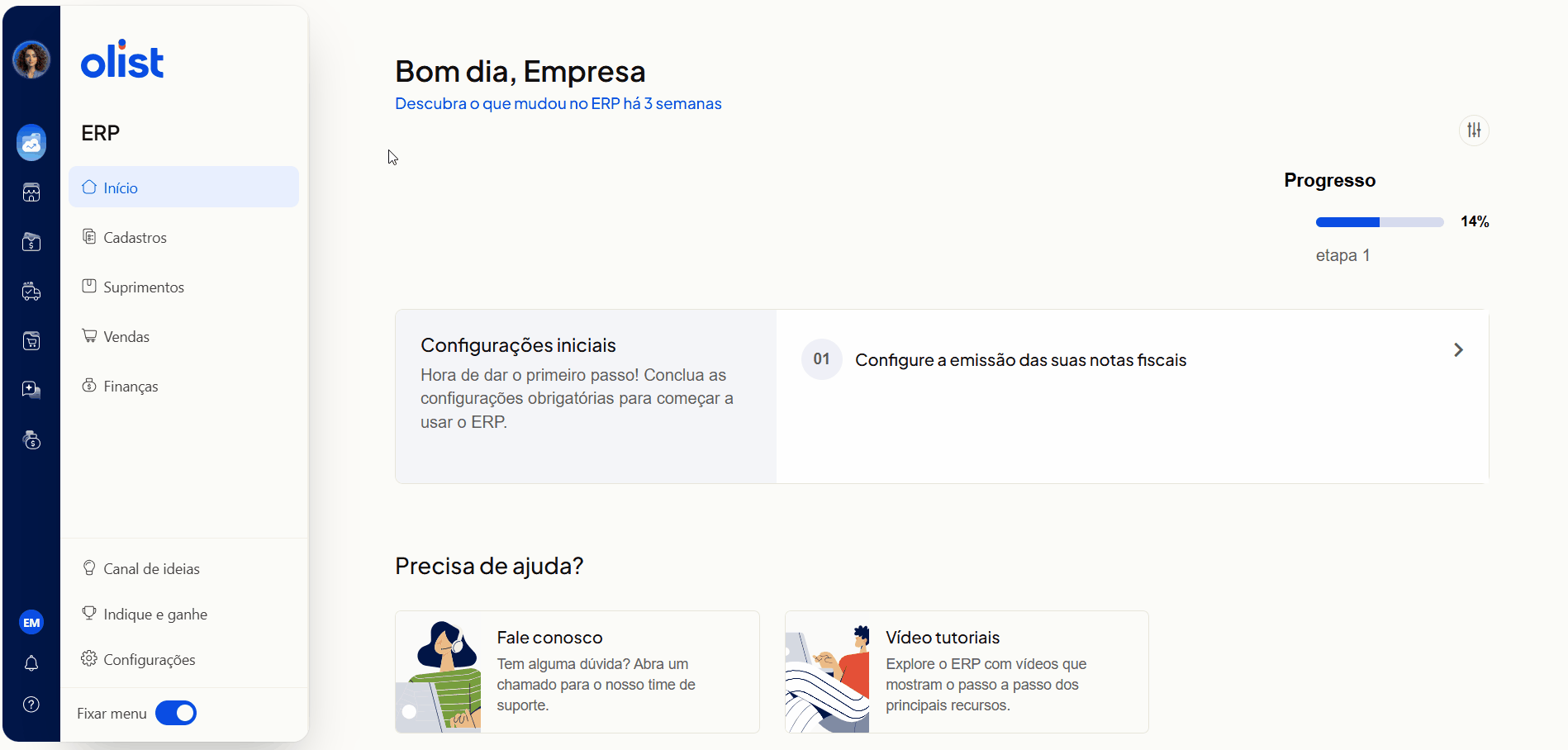 Tela oficial do Olist ERP - tut11_cadastrar_produtos_5_metodos Passo 4
