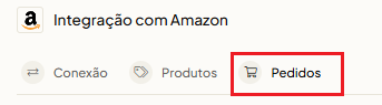 Visão geral da aba Pedidos na integração Amazon do Olist ERP