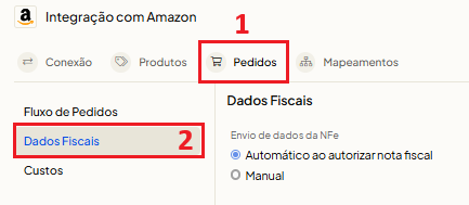 Configuração de envio automático de Nota Fiscal XML para a Amazon no Olist ERP