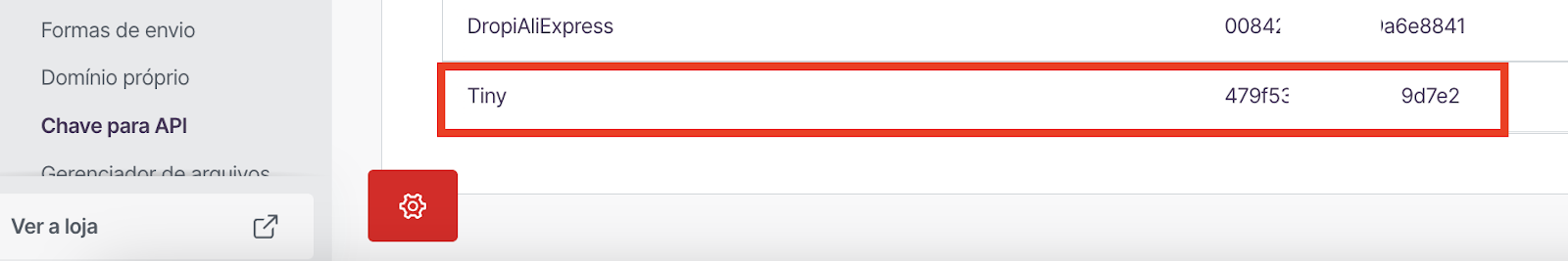 Tela oficial do Olist ERP - Configuração inicial de Nome da integração e Chave API da Loja Integrada - Passo 1