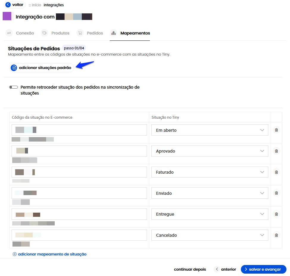 Tela oficial do Olist ERP - Etapa 2 Produtos - Passo 1 Regras de Estoque na Loja Integrada - Passo 2
