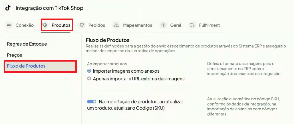 Tela oficial do Olist ERP - tut18_integrar_tiktok_shop_olist_erp Passo 13
