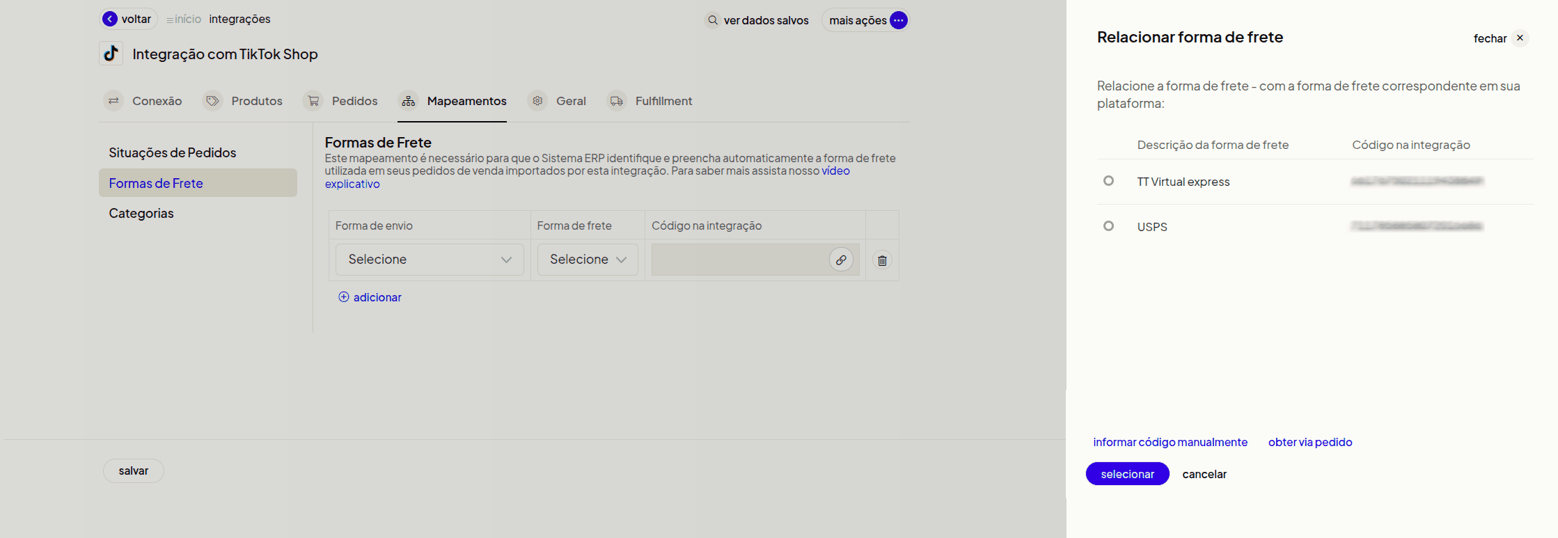 Tela oficial do Olist ERP - tut18_integrar_tiktok_shop_olist_erp Passo 35