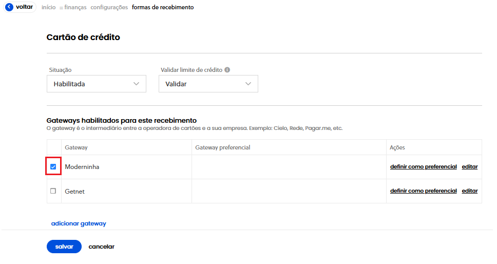 Tela oficial do Olist ERP - tut9_loja_fisica_implementacao Passo 10