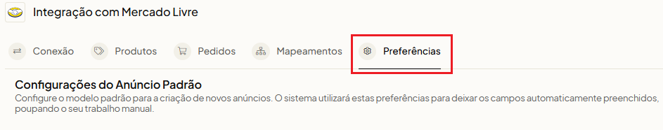 Tela oficial do Olist ERP - tut15_mercado_livre_hub_olist Passo 24
