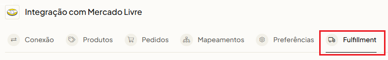 Tela oficial do Olist ERP - tut15_mercado_livre_hub_olist Passo 32