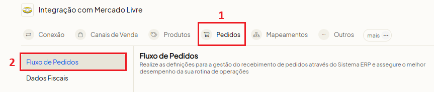 Tela oficial do Olist ERP - tut15_mercado_livre_hub_olist Passo 36