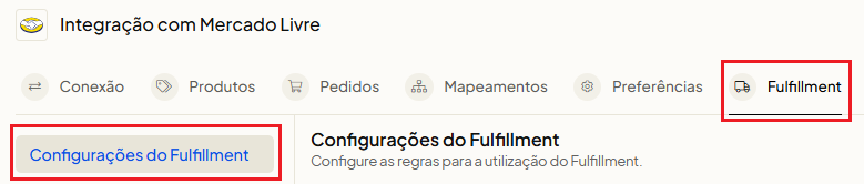 Tela oficial do Olist ERP - tut15_mercado_livre_hub_olist Passo 43