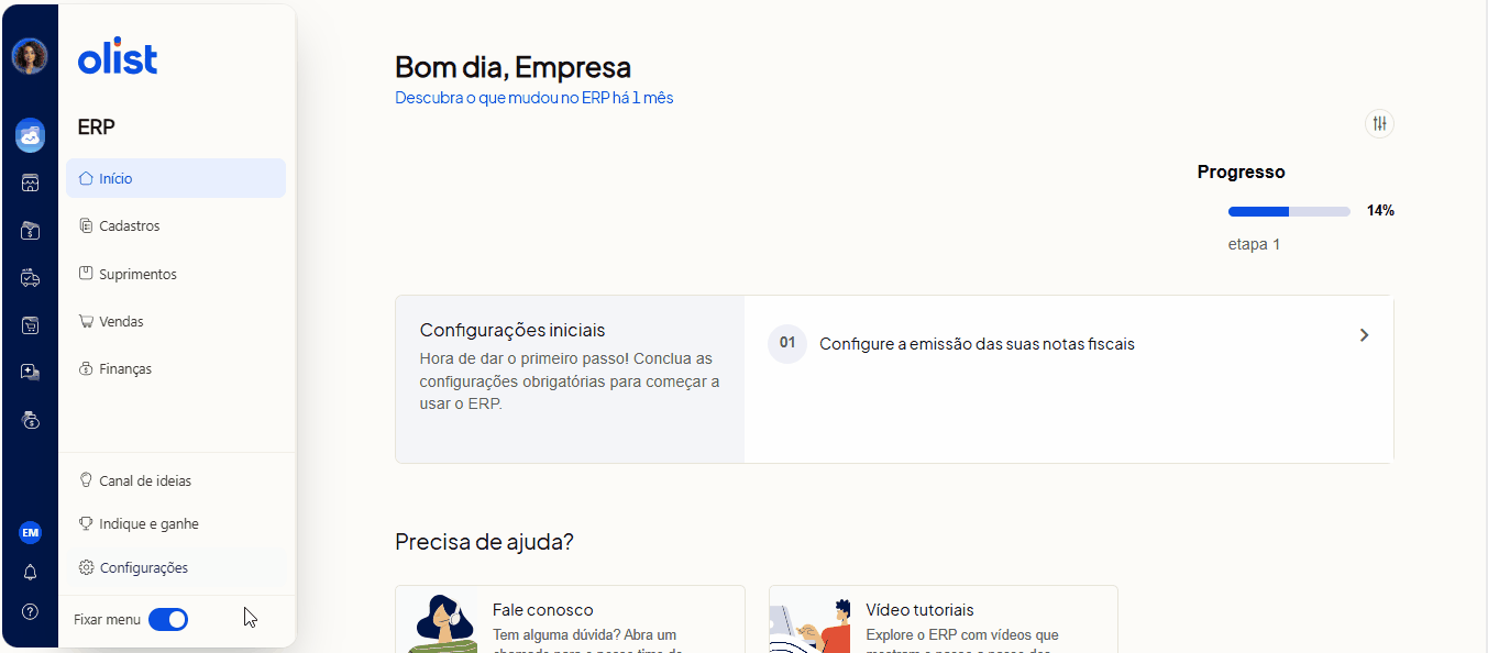 Tela oficial do Olist ERP - tut5_menu_global Passo 10
