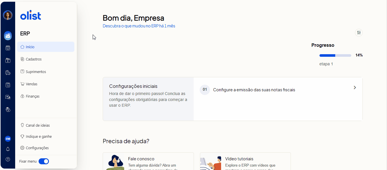 Tela oficial do Olist ERP - tut5_menu_global Passo 3