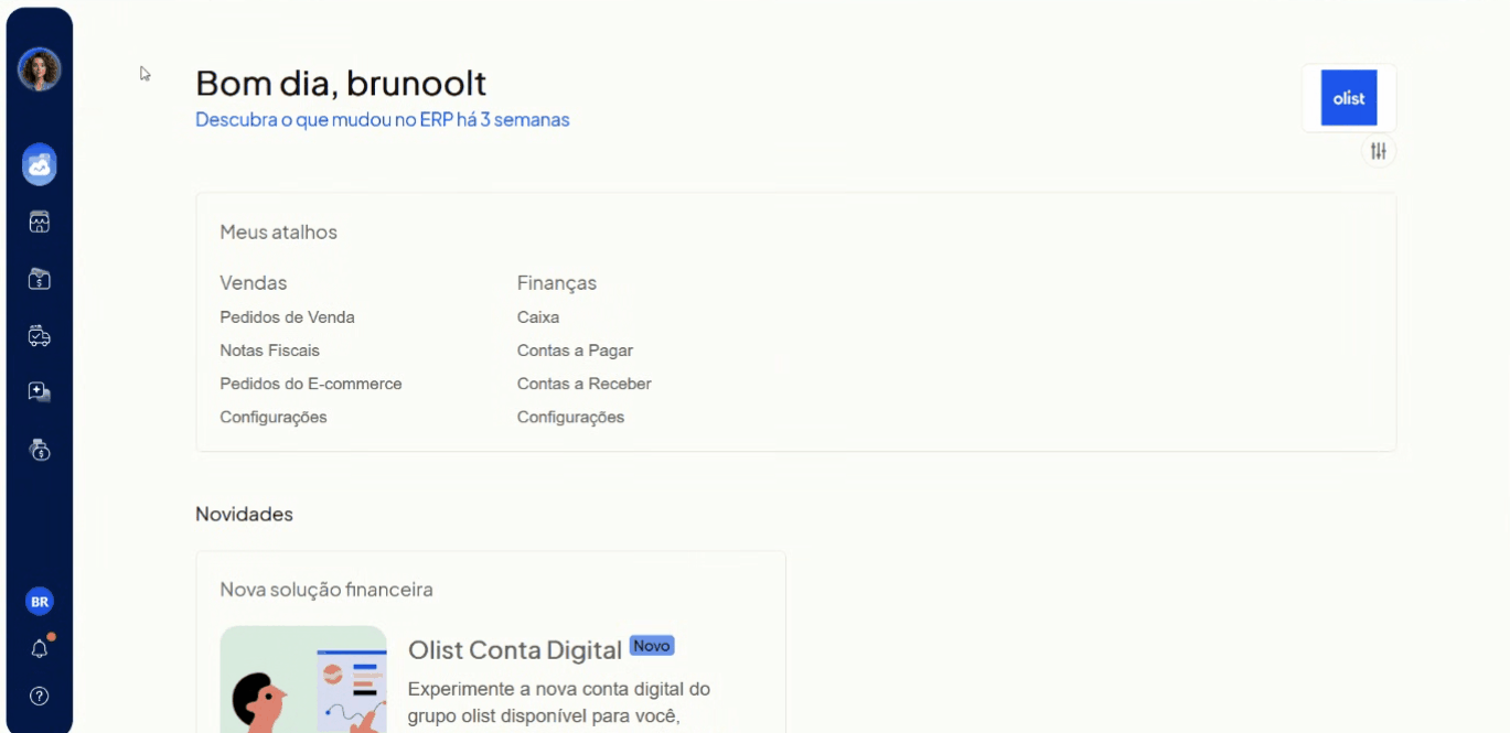 Tela oficial do Olist ERP - tut5_menu_global Passo 4