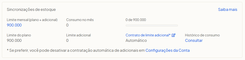Controle de Sincronizações de Estoque mensais no Olist ERP